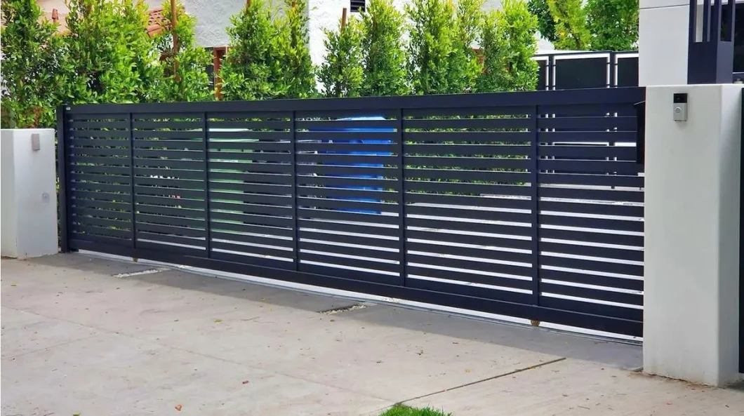 Electric Aluminum/Iron/Metal Sliding High Quality Customized Waterproof Entrance Driveway Gate for Garden/Courtyard/Villa